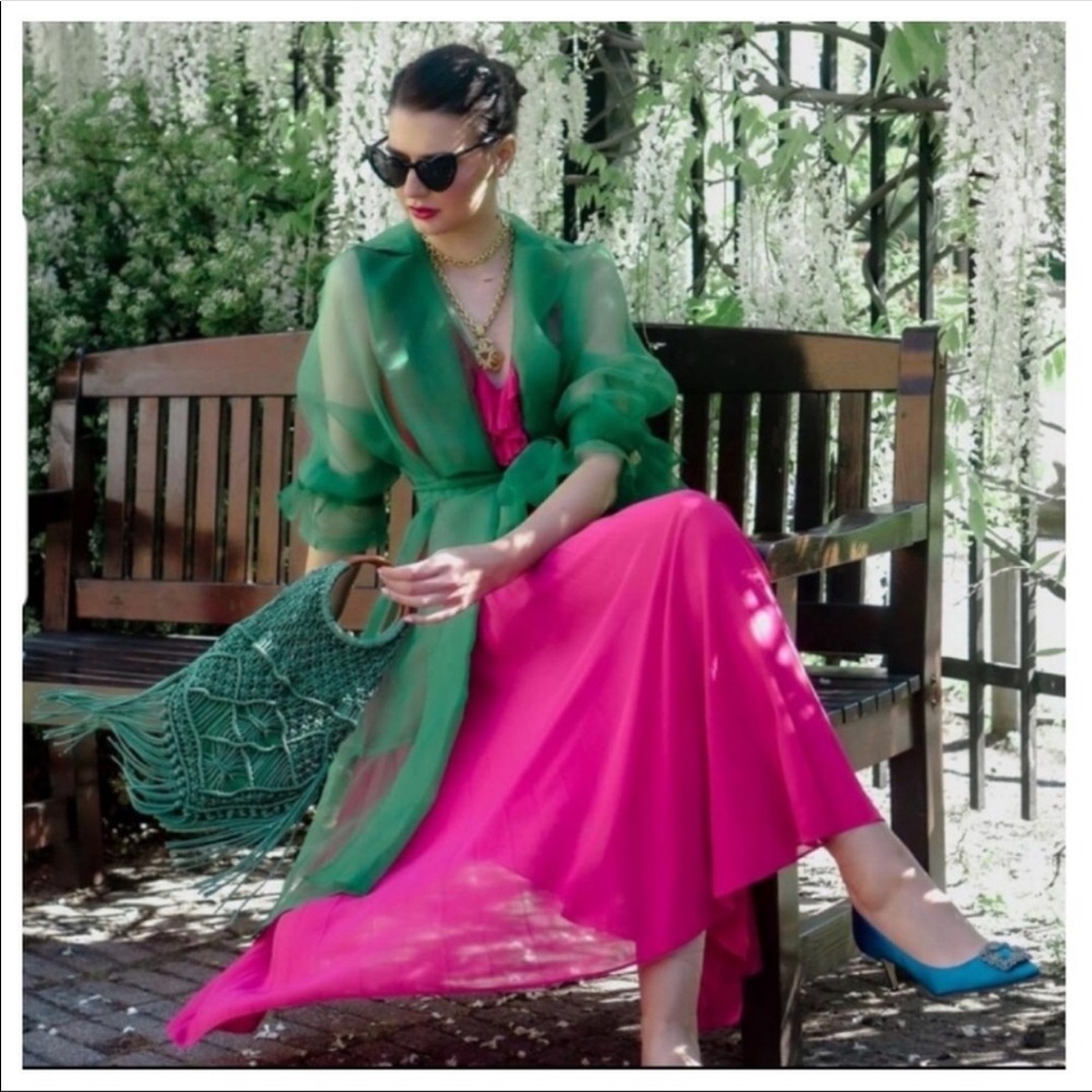 COPY - ❤️ZARA ORGANZA TRENCH COAT GREEN JACKET